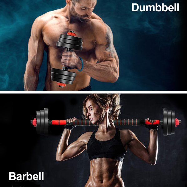 Dumbbell Sets Barbell Weight Set for Home Gym, 2 in 1 Dumbellsweights Set for Men and Women