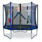 8FT Round Trampoline for Kids with Safety Enclosure Outdoor Backyard Trampoline with Ladder, Blue