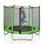60" Round Outdoor Trampoline with Enclosure Netting Green