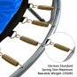 60" Round Outdoor Trampoline with Enclosure Netting Blue