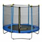 60" Round Outdoor Trampoline with Enclosure Netting Blue