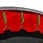60" Round Outdoor Trampoline with Enclosure Netting Red