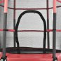 55in Pink-Black Guard Pole Red Stitching Outer Cover Trampoline Straight Leg Mini Round Inner Net