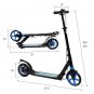 Scooter For Adult&Teens,3 Height Adjustable Easy Folding Double Shock Absorber Blue