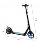 Scooter For Adult&Teens,3 Height Adjustable Easy Folding Double Shock Absorber Blue