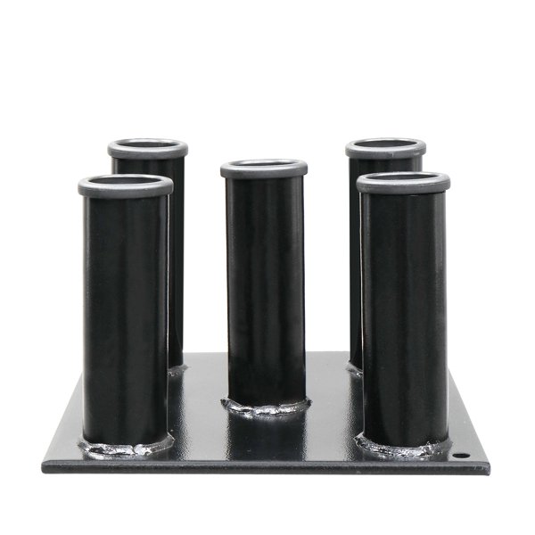 Five-Hole Barbell Rod Tube Holder Barbell Rod Vertical Rack Barbell Rod Storage Rack Black