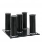 Five-Hole Barbell Rod Tube Holder Barbell Rod Vertical Rack Barbell Rod Storage Rack Black