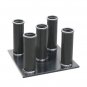Five-Hole Barbell Rod Tube Holder Barbell Rod Vertical Rack Barbell Rod Storage Rack Black