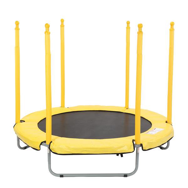 60" Round Outdoor Trampoline with Enclosure Netting