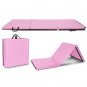 6'x2'x2" Tri-fold Gymnastics Yoga Mat with Hand Buckle Pink