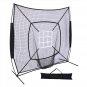7'*7' Baseball Train Net with Nine Target Frame Black Sleevelet