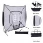 7'*7' Baseball Train Net with Nine Target Frame Black Sleevelet