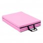 55"x24"x1.2" Tri-fold Gymnastics Yoga Mat with Hand Buckle Pink