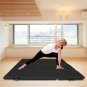 55"x24"x1.2" Tri-fold Gymnastics Yoga Mat with Hand Buckle Black