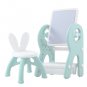 2 in 1 children\'s table and chairs with storage drawing board
