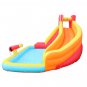 Inflatable Water Slide Backyard Water Park with Climbing Wall, Splash Pool