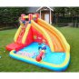 Inflatable Water Slide Backyard Water Park with Climbing Wall, Splash Pool