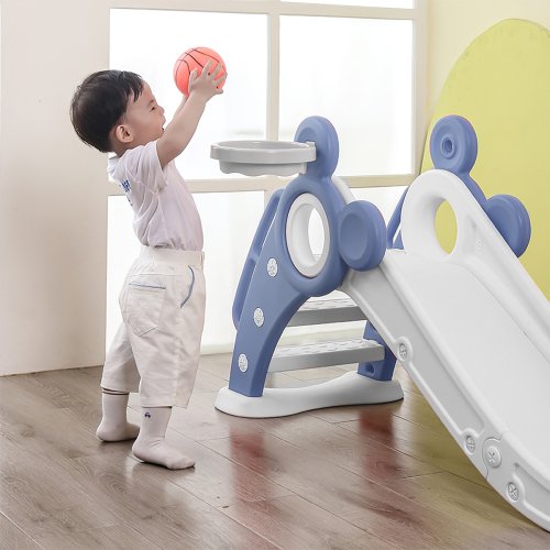 Children\'s Folding Slides with Stairs,Outdoor Small Children\'s Slide Toys Multifunctional Toys