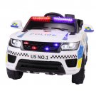 12V Kid Ride on Police Car with Parental Remote Control, Battery Powered Electric Truck
