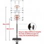 Portable Basketball Hoop System Height Adjustable Basketball Stand for Teens Adults Indoor