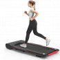 Under Desk Walking Pad Treadmill Foldable with Handlebar Remote Control