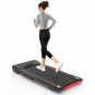 Under Desk Walking Pad Treadmill Foldable with Handlebar Remote Control