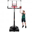 Portable Basketball Hoop & Goal, Outdoor Basketball System with 6.6-10ft Height Adjustment