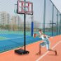 Portable Basketball Hoop Basketball System 4.76-10ft Height Adjustable for Youth Adults LED