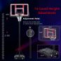 Portable Basketball Hoop Basketball System 4.76-10ft Height Adjustable for Youth Adults LED