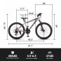 A26299 Rycheer Elecony 26 inch Mountain Bike Bicycle for Adults Aluminium Frame Bike