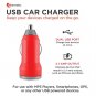 Ematic ECC08RD 2.1-Amp 2-Port USB-A Car Charger (Red)