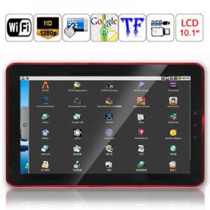 10.2 Inch LCD Touch Screen WIFI Telechips ARM11 800MHZ CPU Android 2.1 Tablet PC - Red