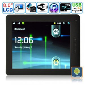 Android 2.3.1 Tablet PC-8 Inches TFT Dual-touch Resistive LCD M8004(Black)