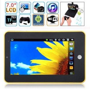 7 inches Resistive Touch Screen Android 2.2 Tablet PC(Yellow & Black & Red & White & Silver)