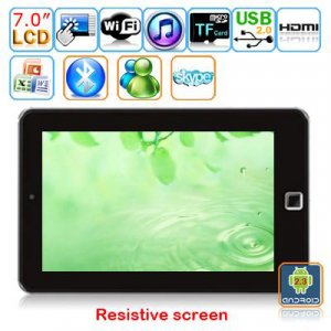 Android 2.3  7-inch Resistive Touch Screen Tablet PC - YX-7A01