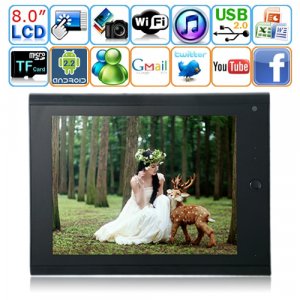 Android 2.3 3D Games Camera WIFI 8-inch Capacitive Touch Screen Tablet PC - A8