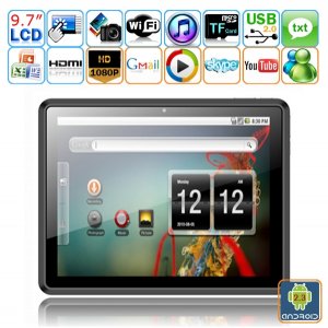 Android 2.3 Rockchip 2918 A8 1.2GHz CPU 8GB HDD 9.7-inch Capacitive 5-point Touch Tablet PC