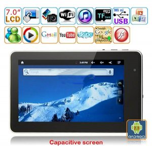 Android 2.3 Rockchip 2918 Cortex-A8 Dual Core 1.2GHz 7-inch Capacitive 5-point Touch Tablet PC