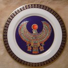 COLLECTOR'S PLATE GOLD LEAF TUTKANHAMEN ~ HORUS FALCON