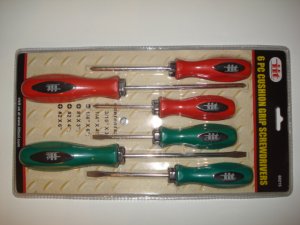 6pc Cushion Grip Screwdriver Set