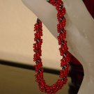 Red and Black Spiral Bracelet