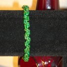 Irridescent Green Spiral Bracelet