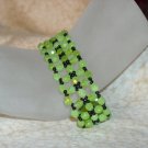 Milky Peridot Woven Bracelet