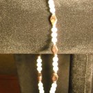 Garnet and White Cat's Eye Anklet