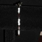 Garnet and White Cat's Eye Bracelet