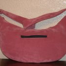 Dusty Rose Faux Suede Hobo Bag