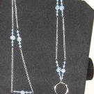 Blue Spring Flower Badge Lanyard