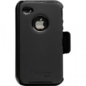 OtterBox Universal Defender Case for iPhone 4 (Black Silicone & Black Plastic)