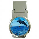 Jumping Dolphin Money Clip Watch
