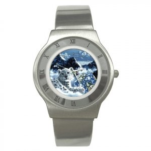 White Tiger Cub Stainless Steel Unisex Watch